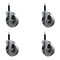 Service Caster 5'' Semi Steel Swivel 3/4'' Expanding Stem Caster Set with Brake, 4PK SCC-EX20S515-SSR-TLB-34-4 - alternate 1